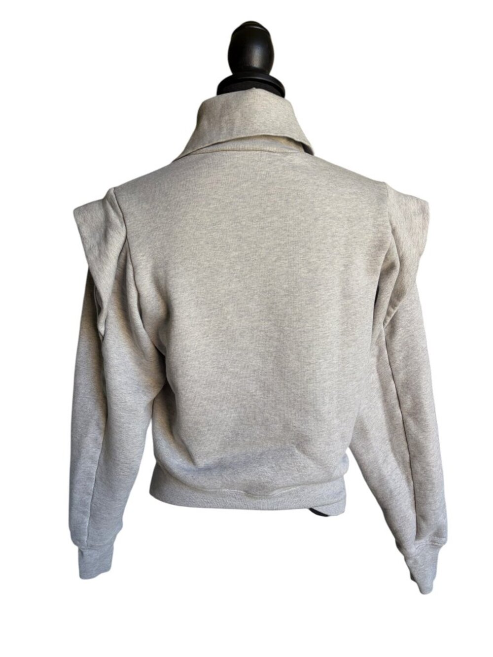 Frame Sporty Zip Sweatshirt (Gris Heather) - Small - Picture 2 of 11